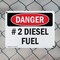 Signmission No. 2 Diesel Fuel Danger Sign, Plastic, 10in W x 7in L, 2PK OS-2PACK-DS-P-710-L-1120 - alternate 9
